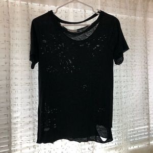 Emory Park Major Distress Black Shirt